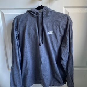 Gray Nike Long Sleeve Pullover Hoodie, XL